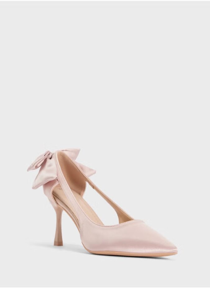 Bow Back Heeled Pumps-2