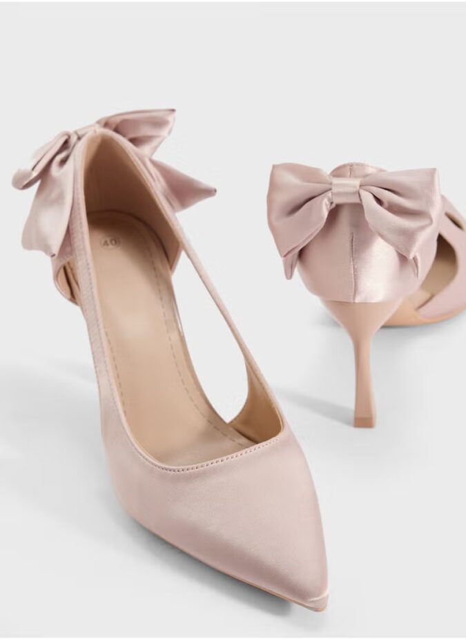 Bow Back Heeled Pumps-4