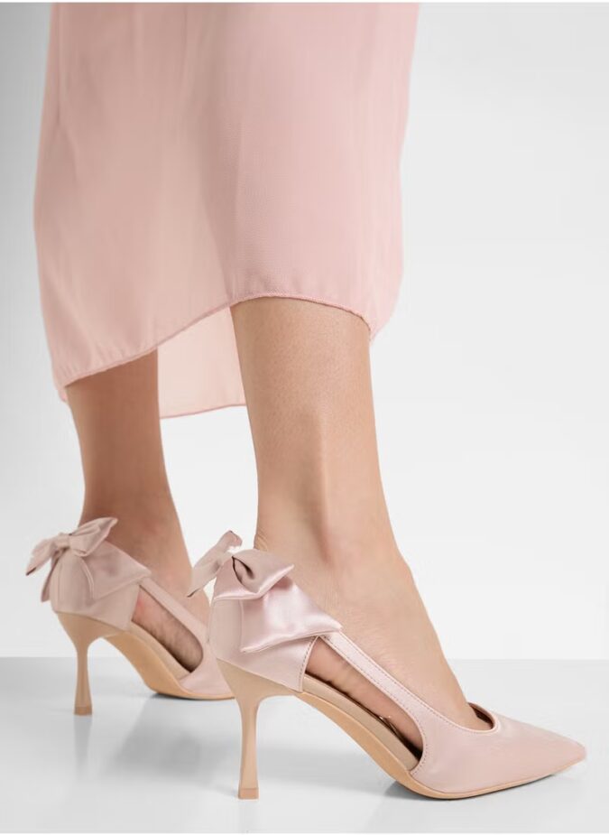 Bow Back Heeled Pumps-5