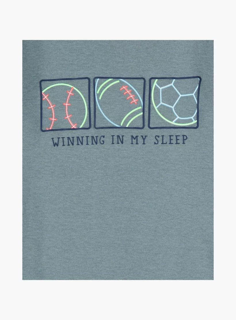 Carter's 2-Piece Sports Printed Short Sleeves T-Shirts with 2-Piece Joggers-2