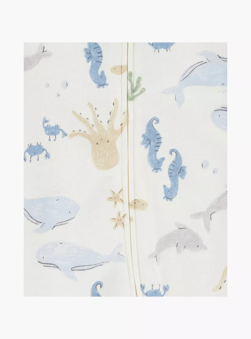 Carter's Aquatic Animals Printed Long Sleeves Sleepsuit2
