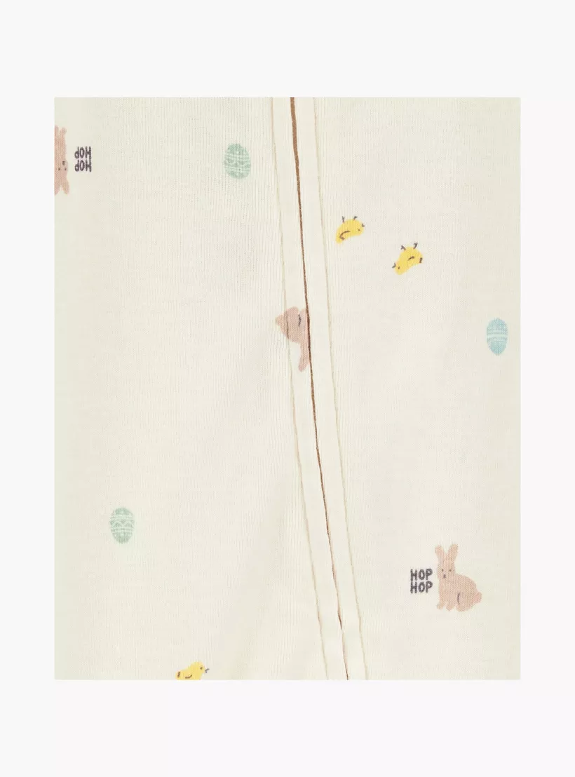 Carter's Bunny Feet Printed Long Sleeves Sleepsuit-2