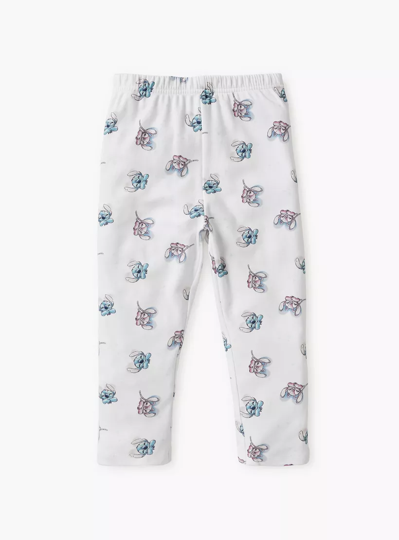 Disney All-Over Stitch and Angel Print Shirt and Pyjama Set-3