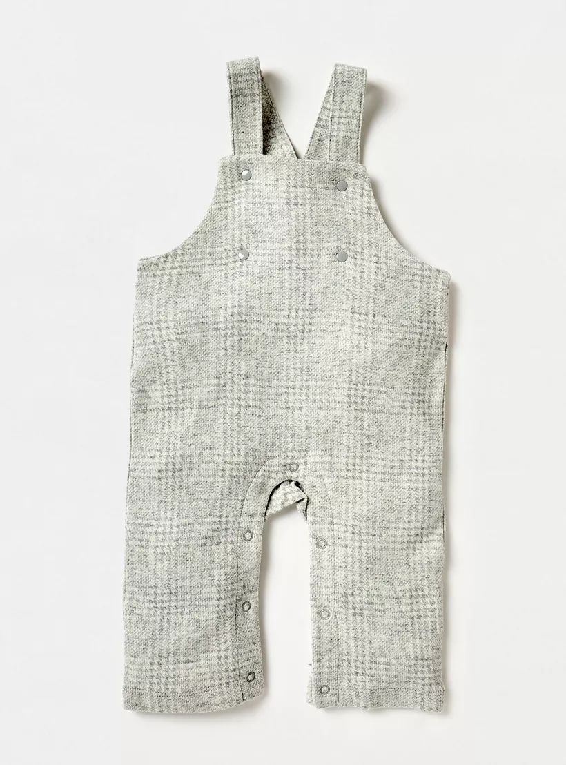 Giggles Checked Dungaree and Polo T-shirt Set3