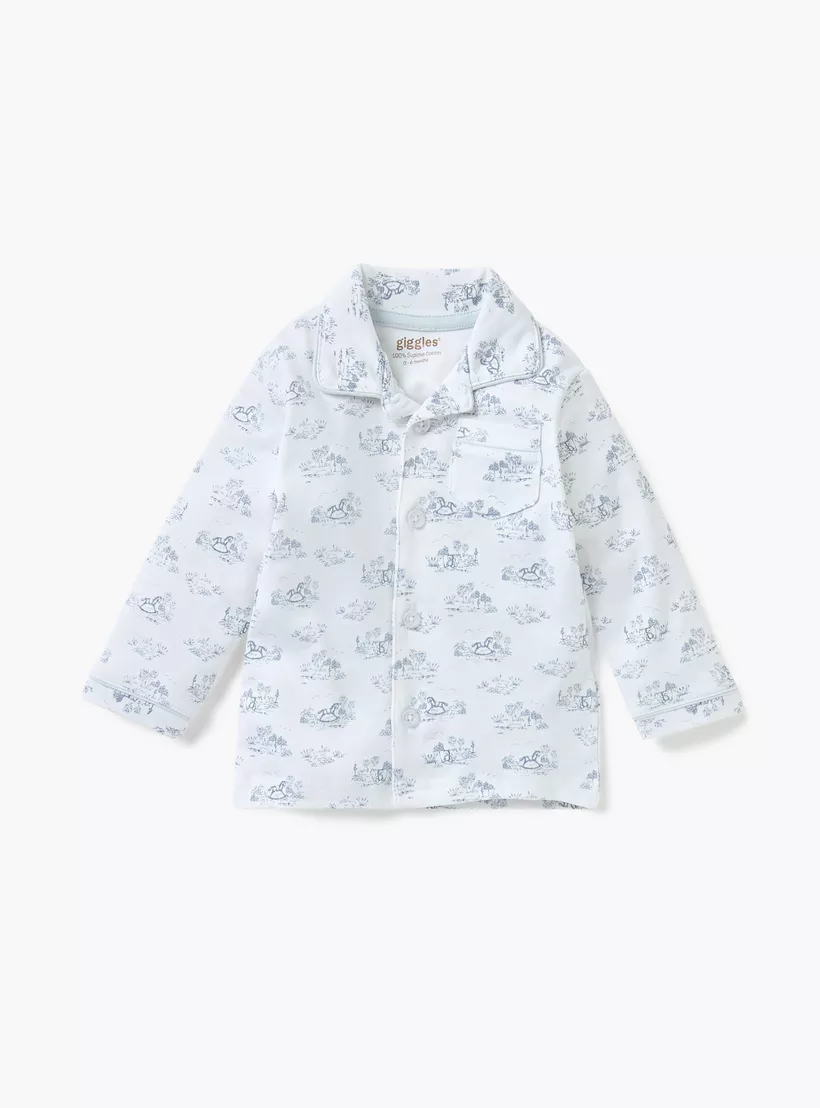 Giggles Printed Shirt and Pyjama Set-2