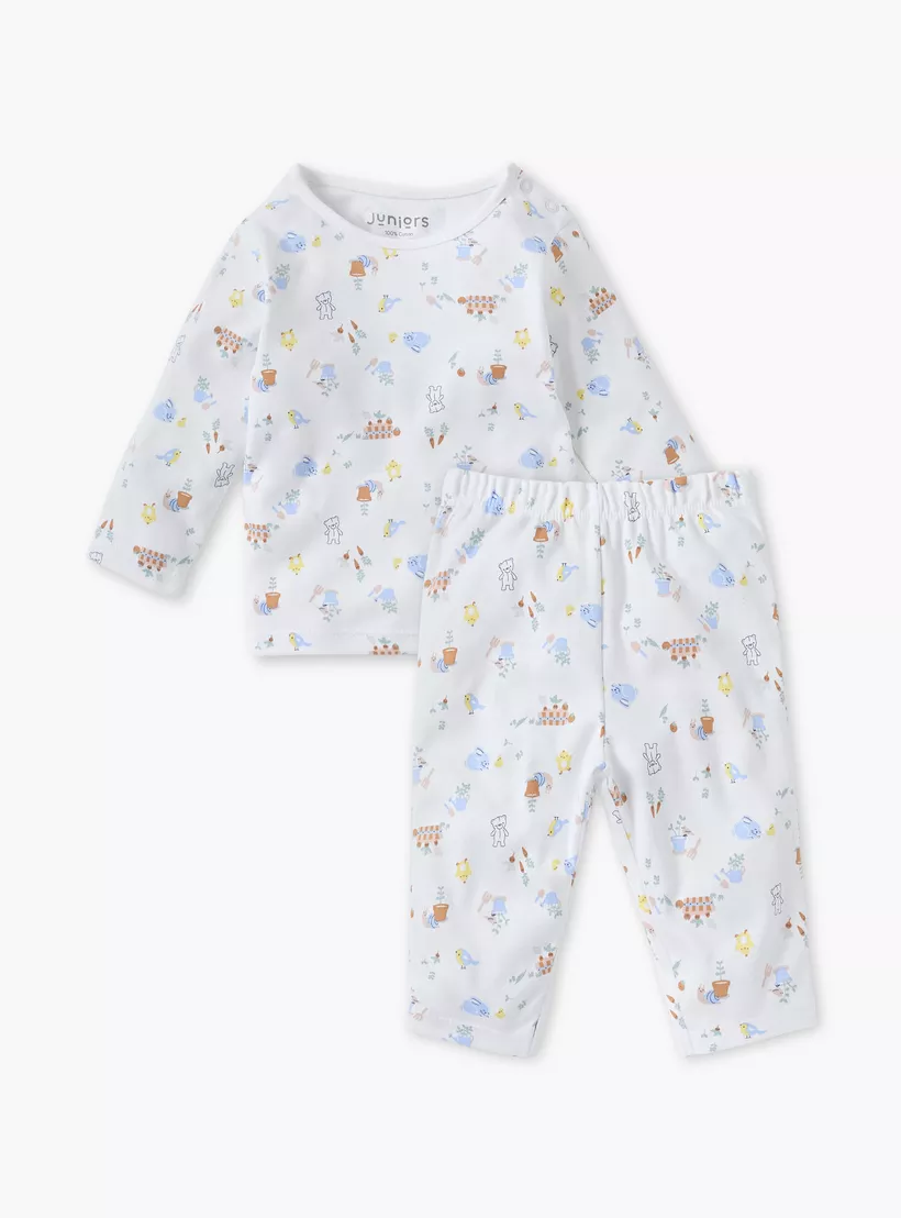 Juniors All-Over Print T-shirt and Pyjama Set-2
