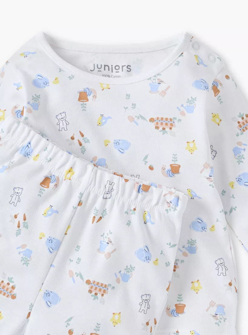 Juniors All-Over Print T-shirt and Pyjama Set-4