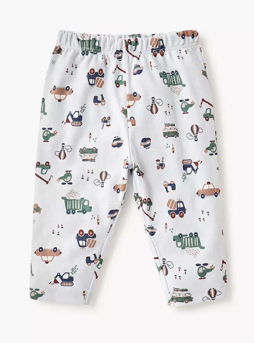 Juniors All-Over Vehicle Print T-shirt and Pyjama Set-3