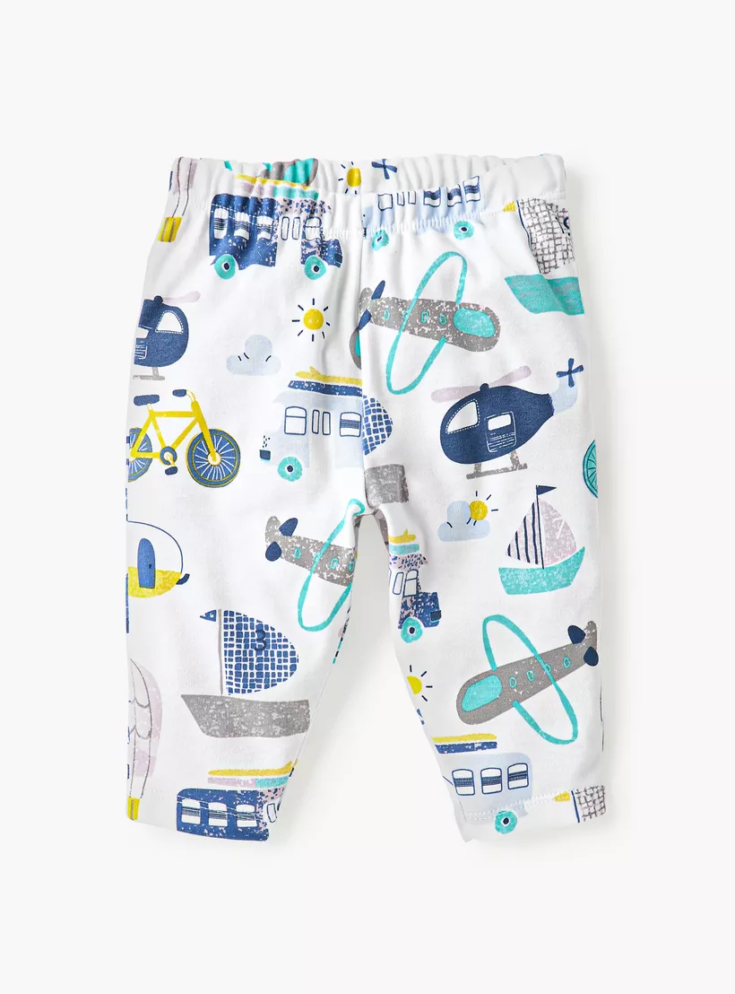 Juniors All-Over Vehicle Printed T-shirt and Pyjama Top-3