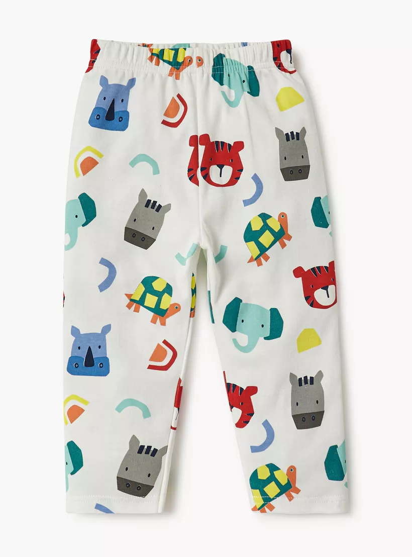 Juniors Animal Print T-shirt and Pyjama Set-3