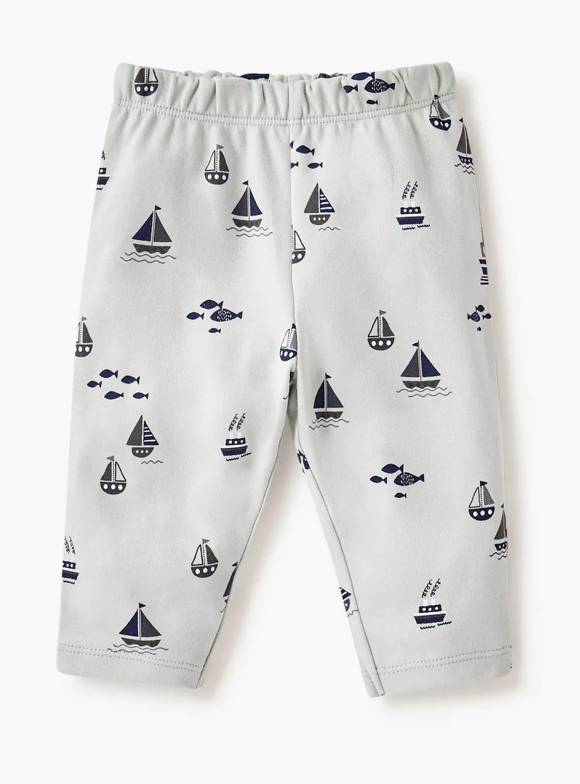 Juniors Boat Print T-shirt and Pyjama Set-3