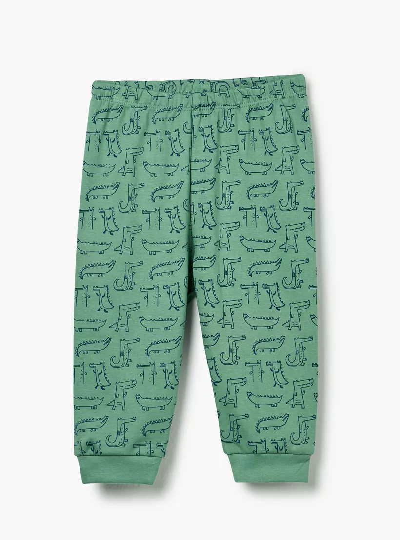 Juniors Crocodile Applique T-shirt and Pyjama Set-3