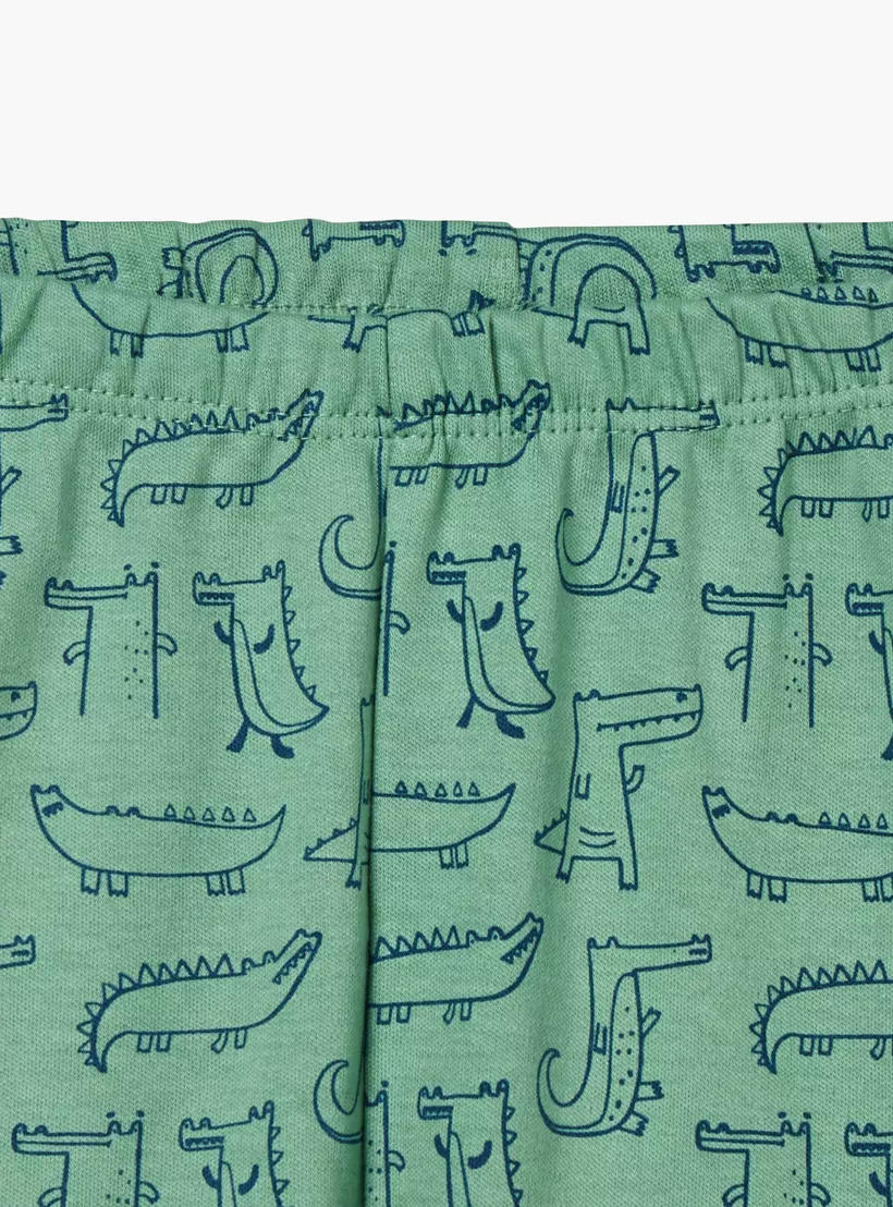 Juniors Crocodile Applique T-shirt and Pyjama Set-4