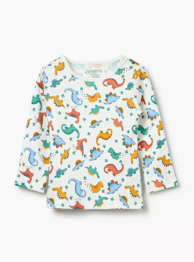 Juniors Dinosaur Print T-Shirt and Pyjama Set -2