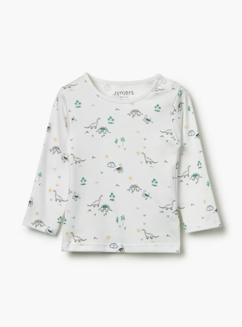 Juniors Dinosaur Print T-Shirt and Pyjama Set-2