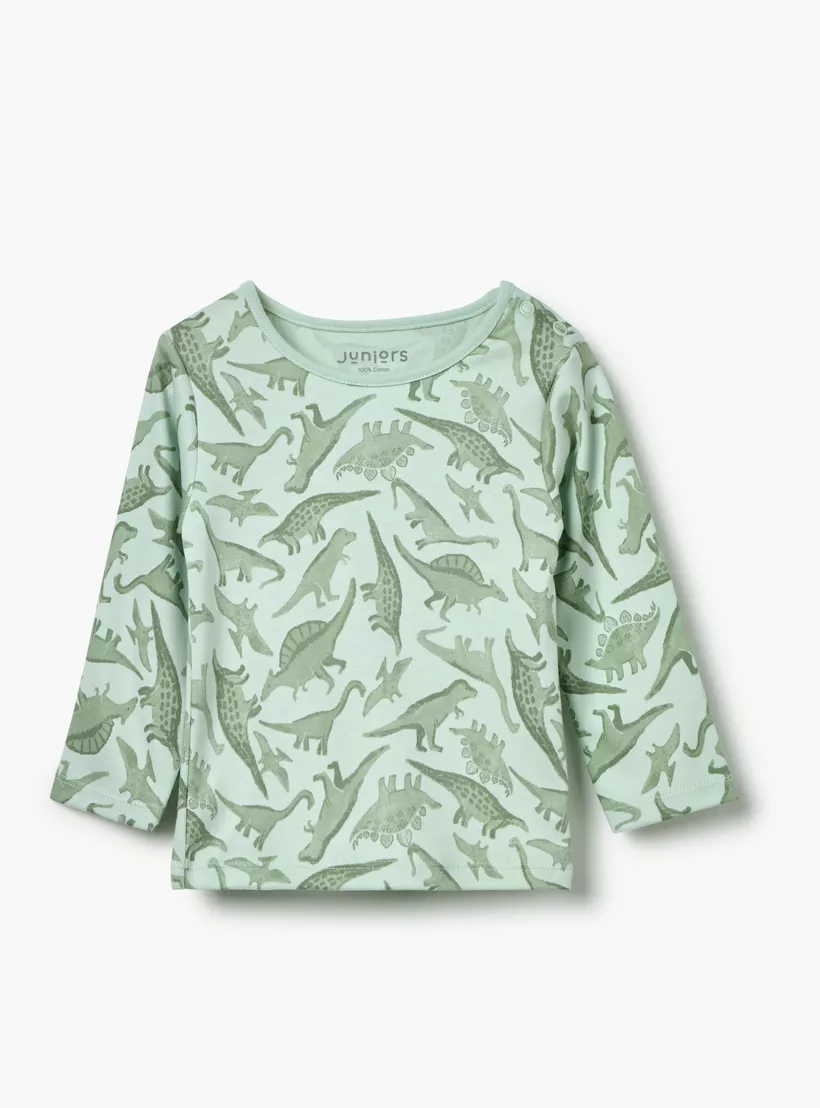 Juniors Dinosaur Print T-Shirt and Pyjama Set-2