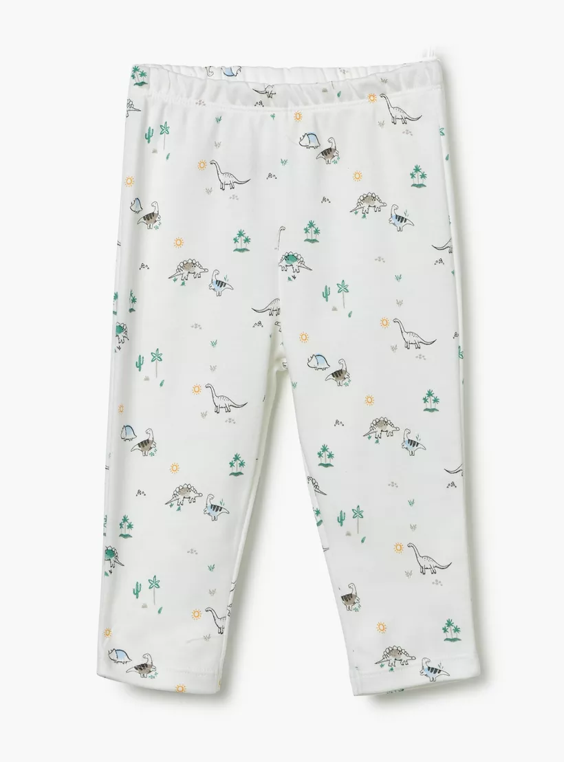 Juniors Dinosaur Print T-Shirt and Pyjama Set-3