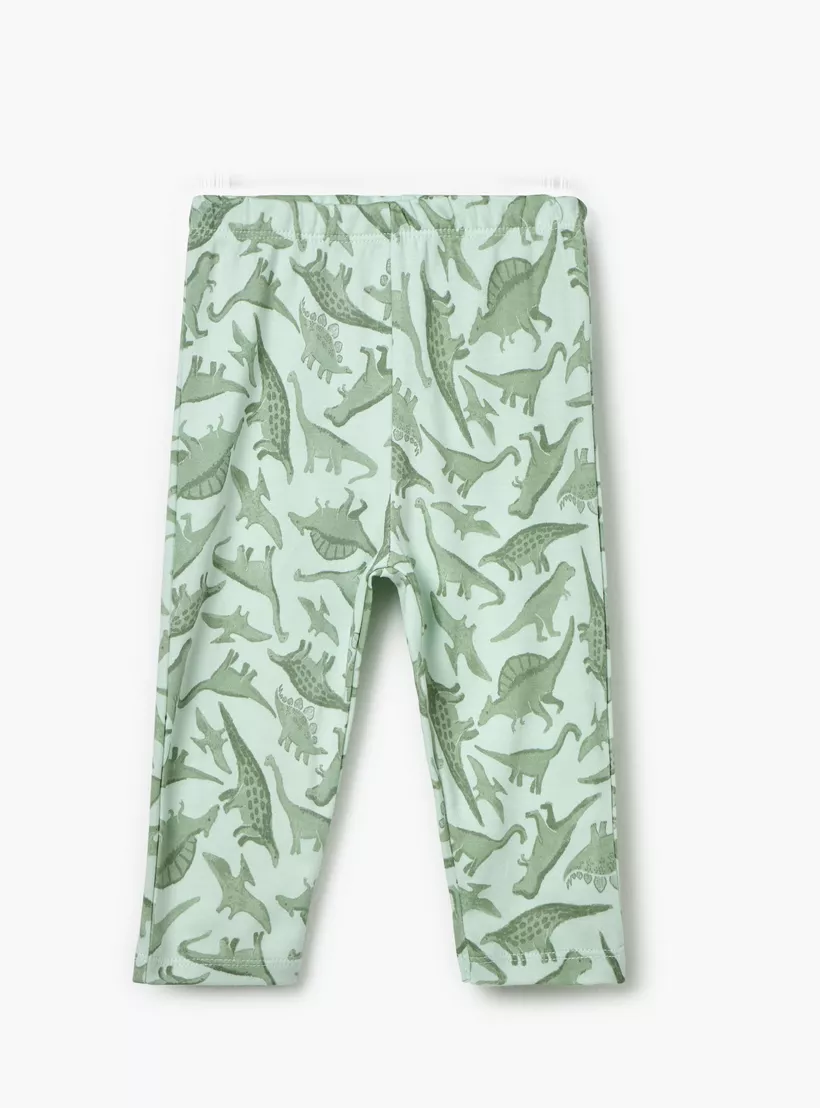Juniors Dinosaur Print T-Shirt and Pyjama Set-3