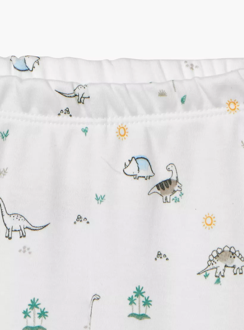 Juniors Dinosaur Print T-Shirt and Pyjama Set-4