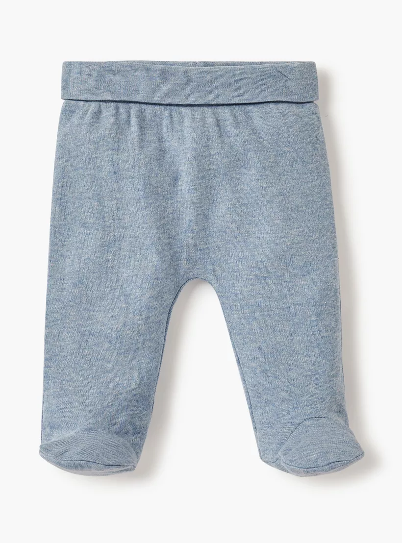 Juniors Elephant Print T-shirt with Closed Feet Pyjama - Set of 2-3