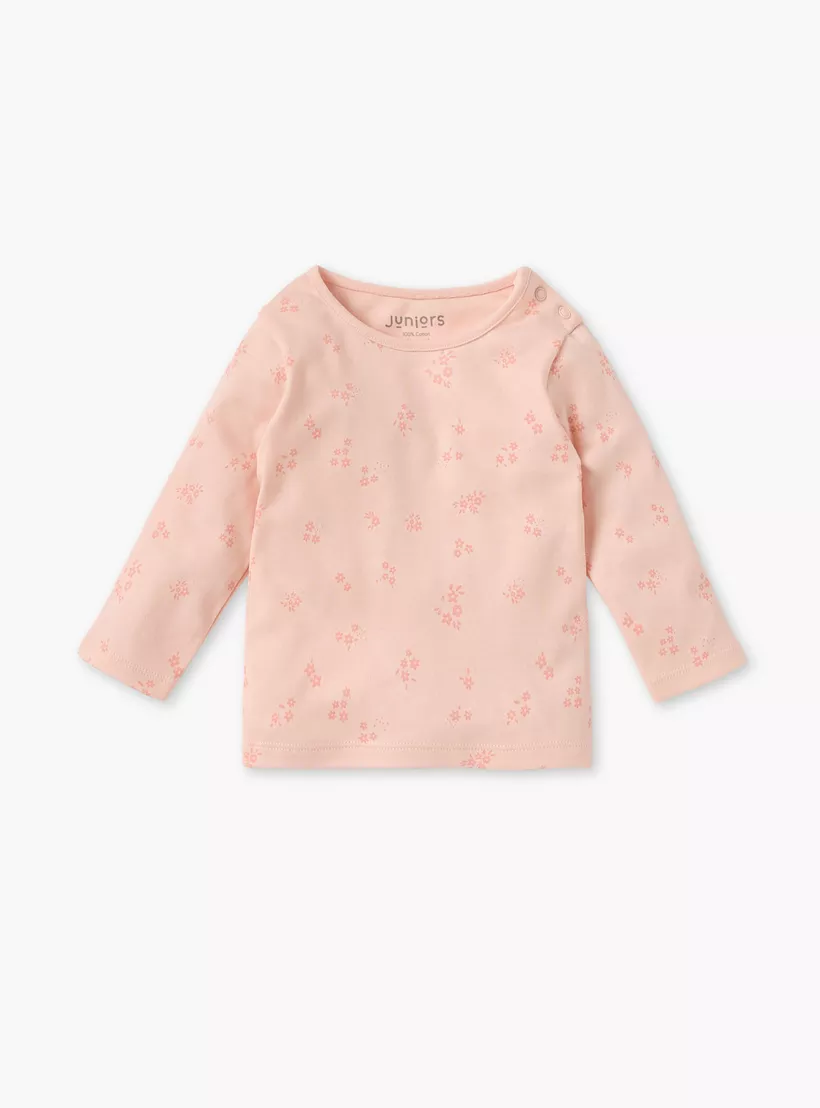 Juniors Floral Print T-shirt and Pyjama Set-2