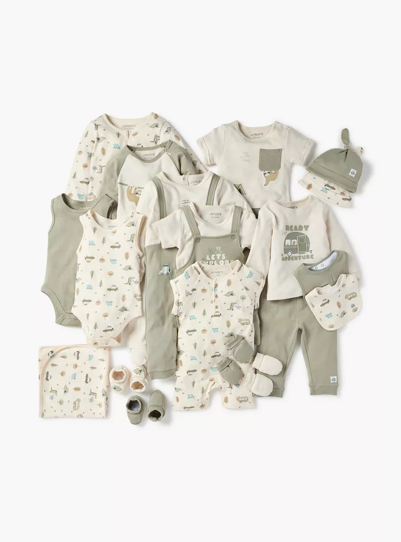 Juniors Graphic Print Closed Foot Sleepsuit with Long Sleeves and Zip Closure-4