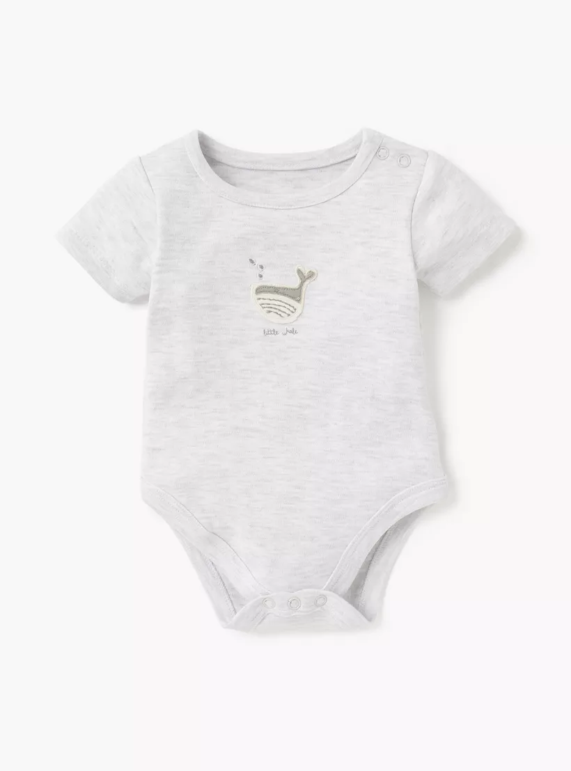 Juniors Printed Bodysuit with Short Sleeves - Set of 5-2