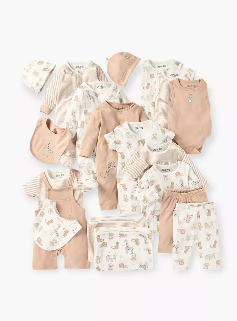 Juniors Printed Closed Feet Sleepsuit with Long Sleeves - Set of 2-4