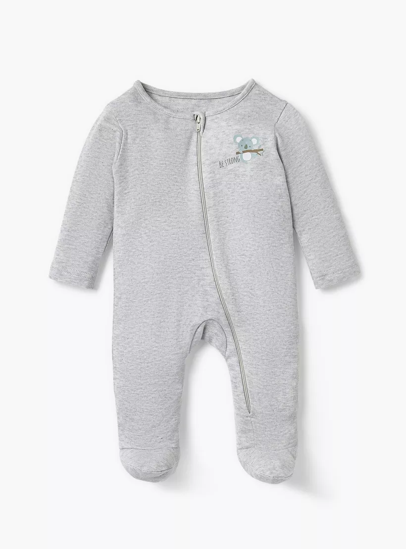 Juniors Printed Closed Feet Sleepsuit with Long Sleeves - Set of 5-3