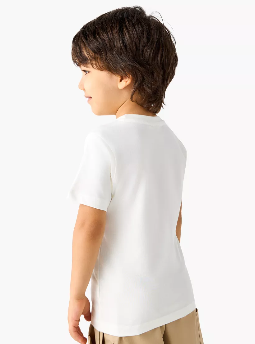 Juniors Printed Crew Neck T-shirt with Short Sleeves - Set of 2-3