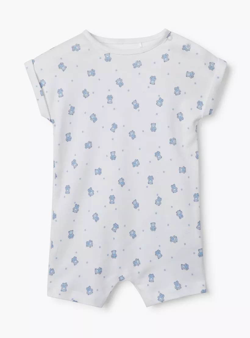 Juniors Printed Romper with Extended Sleeves - Set of 2-2