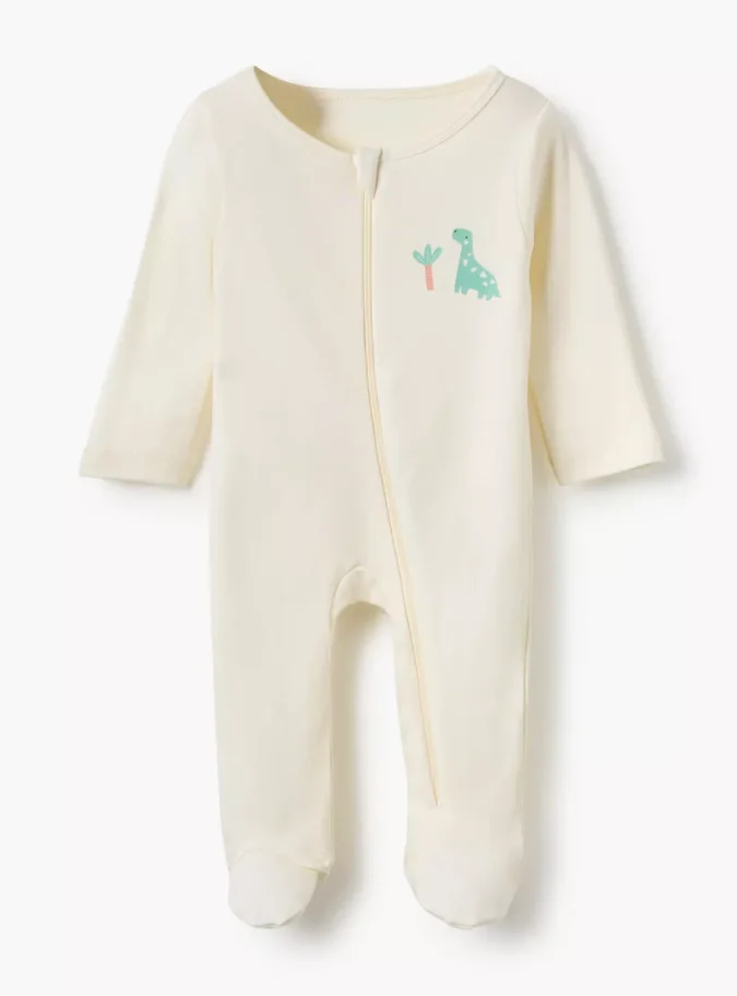 Juniors Printed Round Neck Sleepsuit with Zip Closure - Set of 5-3