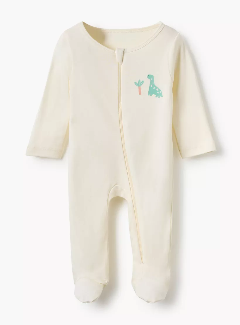 Juniors Printed Round Neck Sleepsuit with Zip Closure - Set of 5-3