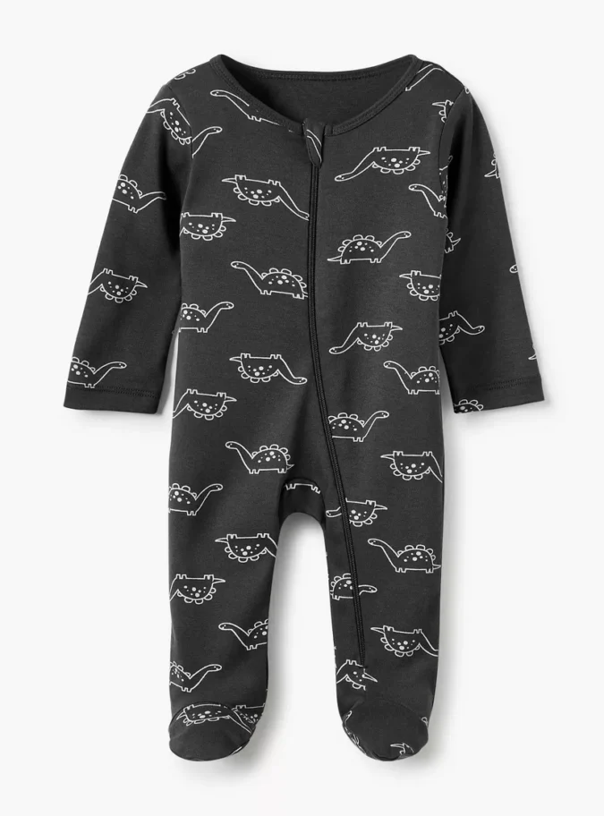 Juniors Printed Round Neck Sleepsuit with Zip Closure - Set of 5-4