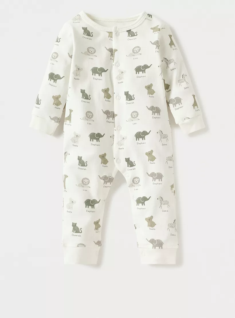 Juniors Printed Sleepsuit with Bib and Receiving Blanket-2
