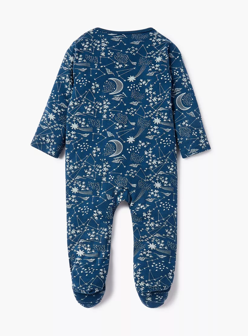 Juniors Printed Sleepsuit with Zip Closure-2