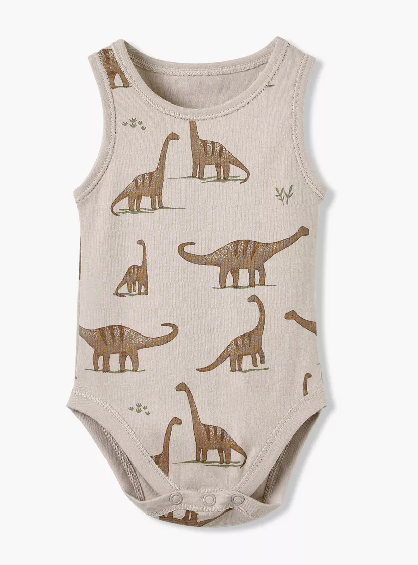Juniors Printed Sleeveless Bodysuit with Button Closure - Set of 5-2