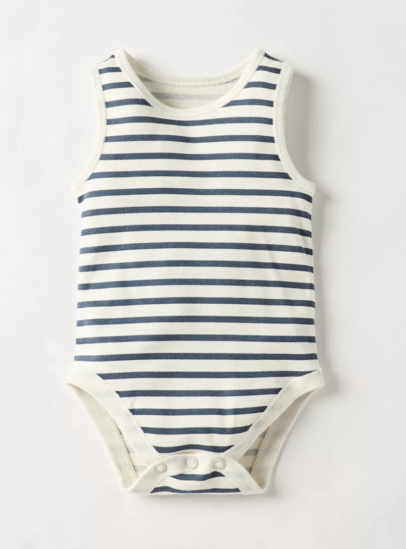 Juniors Printed Sleeveless Bodysuit with Button Closure - Set of 7-2