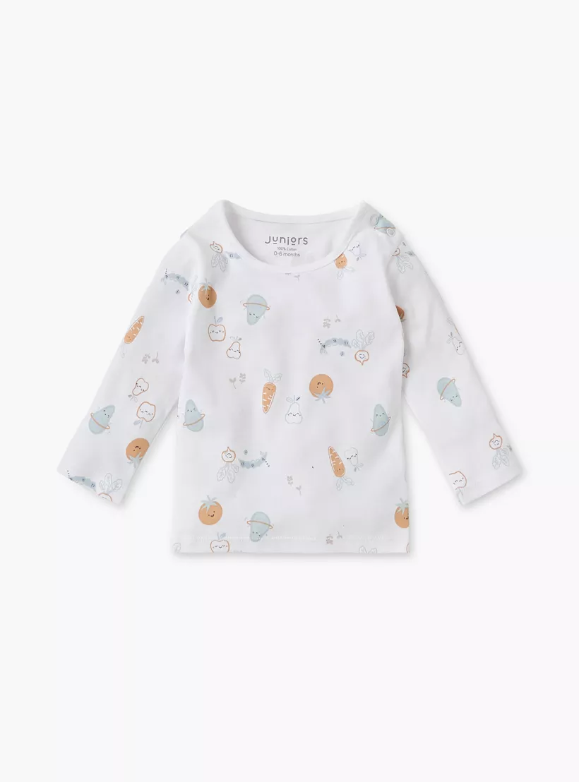 Juniors Printed T-shirt and Pyjama Set-2
