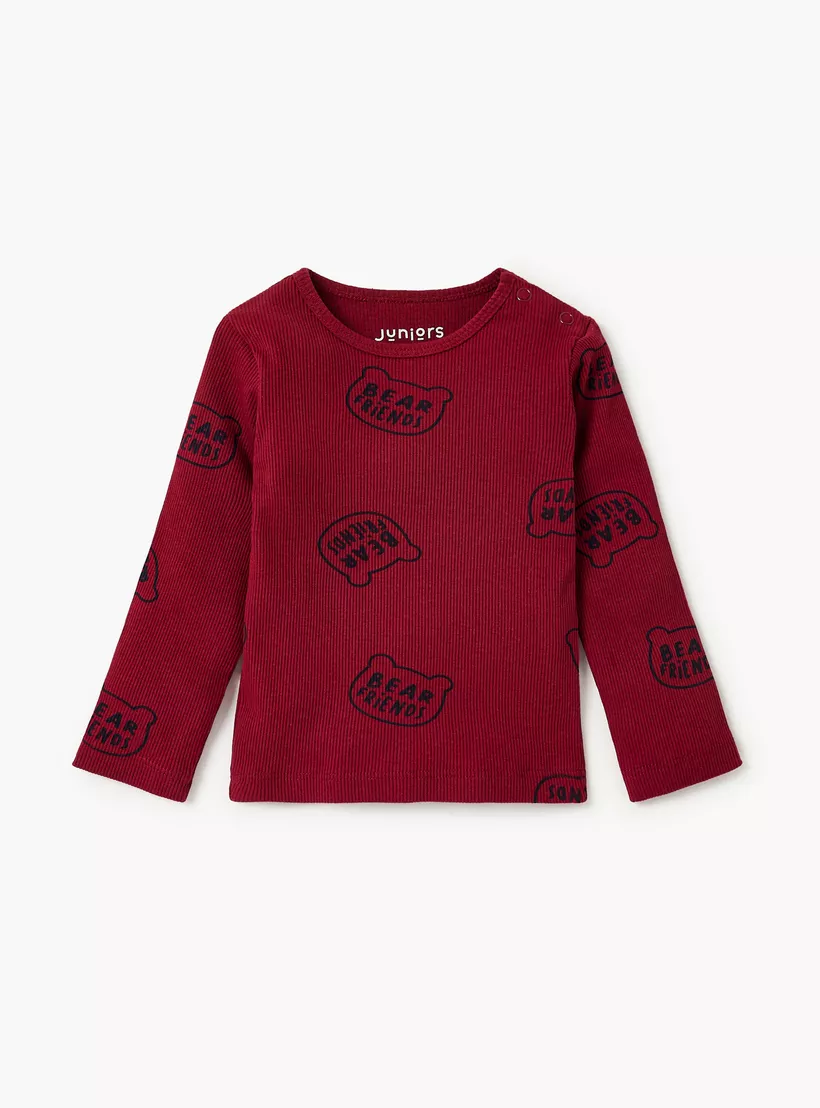 Juniors Printed T-shirt and Pyjama Set-2