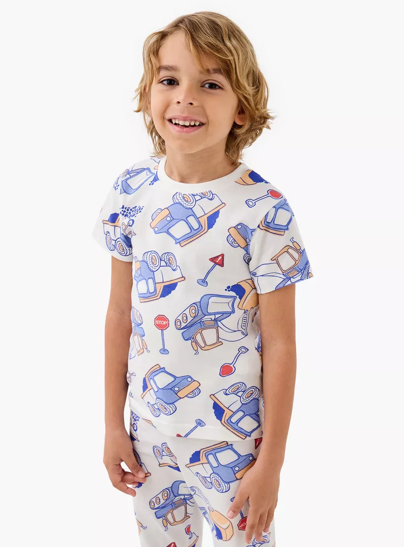 Juniors Printed T-shirt and Pyjamas - Set of 3-2