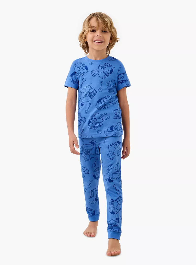 Juniors Printed T-shirt and Pyjamas - Set of 3-3