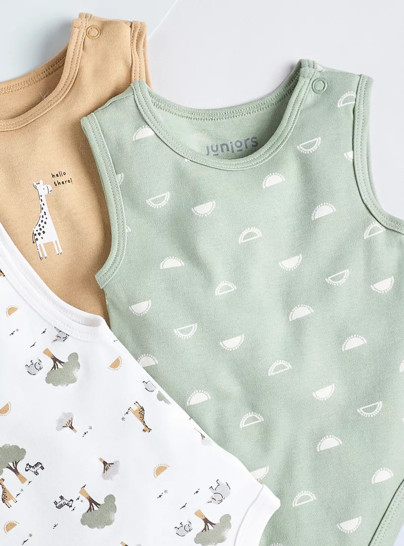Juniors Safari Print Bodysuit - Set of 3-2