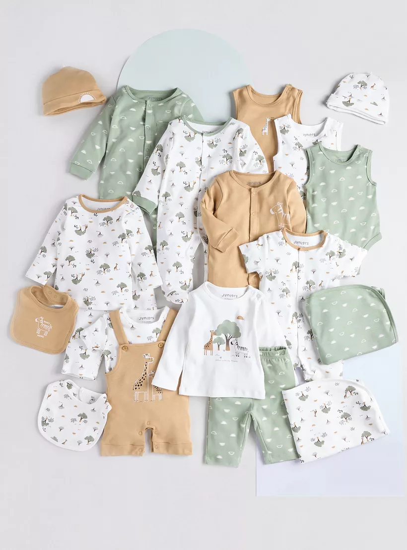 Juniors Safari Print Bodysuit - Set of 3-4