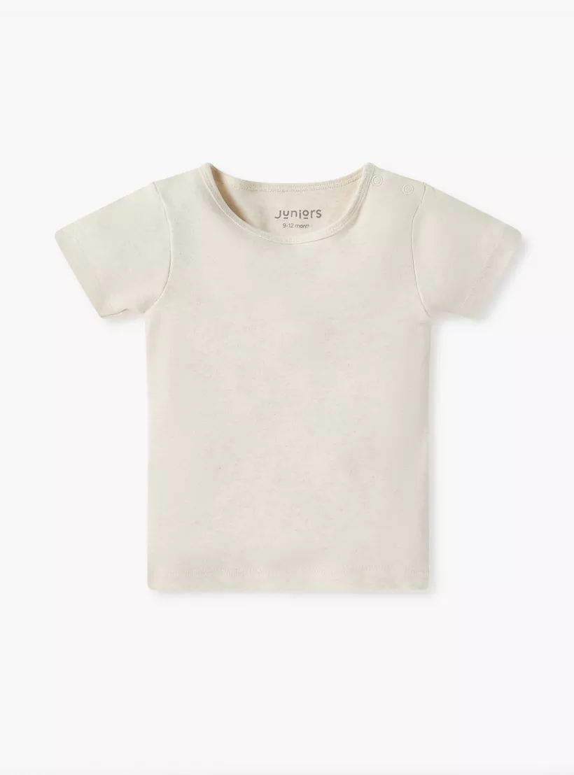 Juniors Solid T-shirt and Printed Dungaree Set-2