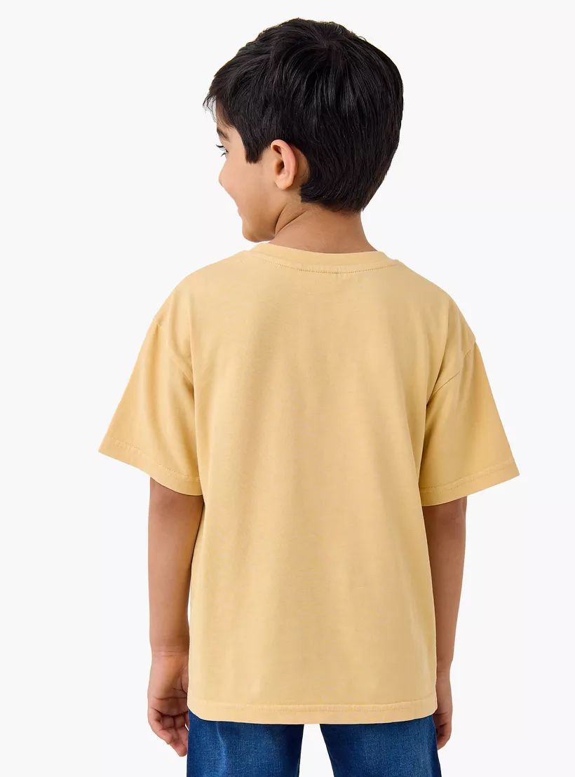 Juniors Solid T-shirt with Short Sleeves and Flap Pocket-3