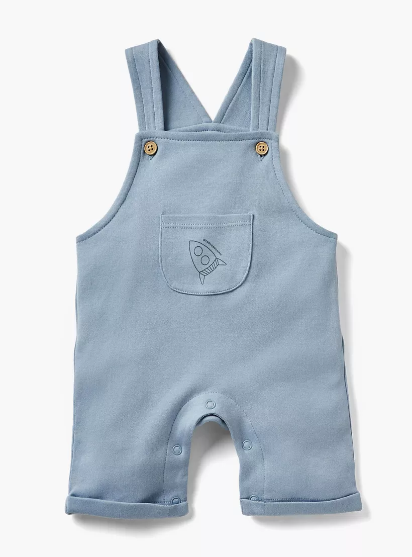 Juniors Space Print Dungaree and T-shirt Set-3