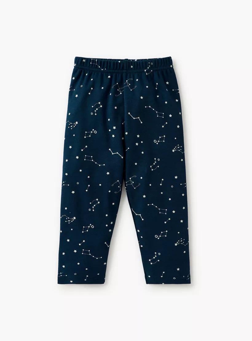 Juniors Star Print Shirt and Pyjama Set-4