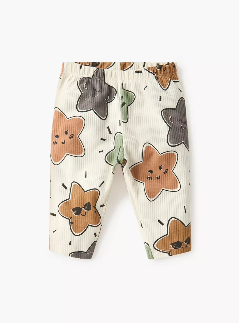 Juniors Star Print T-shirt and Pyjama Set-3