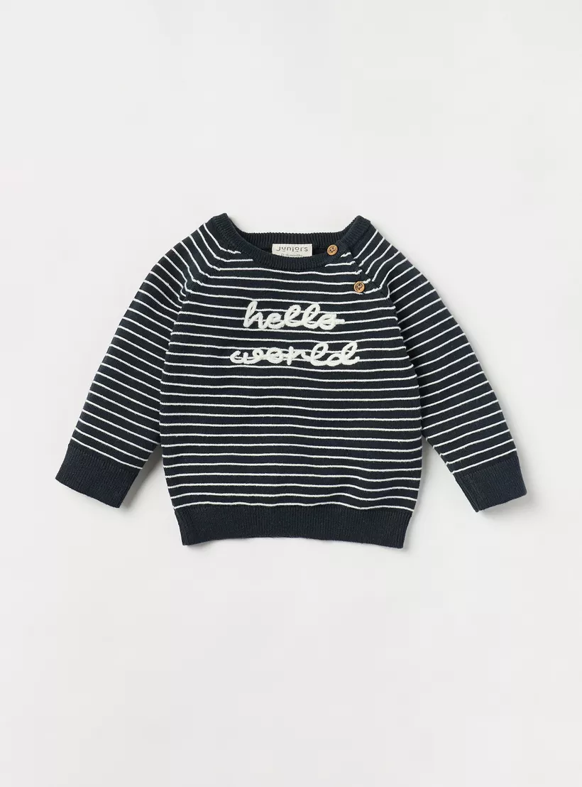 Juniors Striped Sweatshirt and Pyjama Set-2